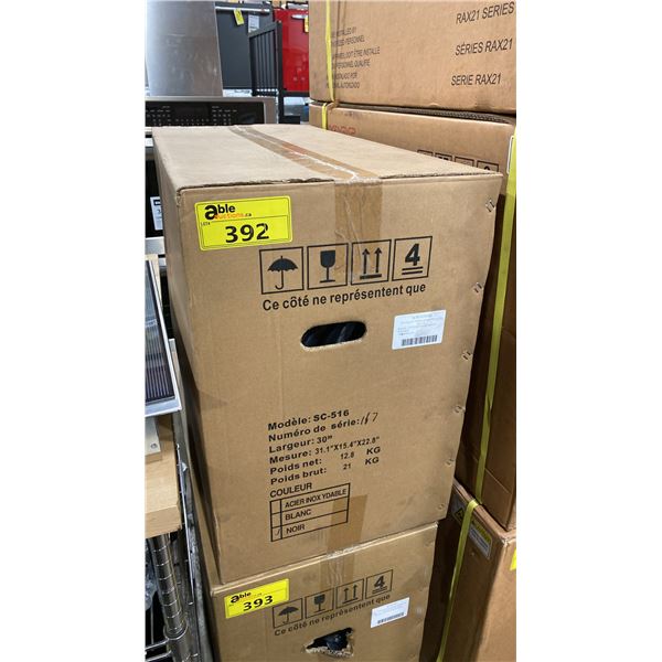 CYCLONE MODEL SCB51630MB. 30" MATTE BLACK WALL MOUNT RANGE HOOD *IN BOX*