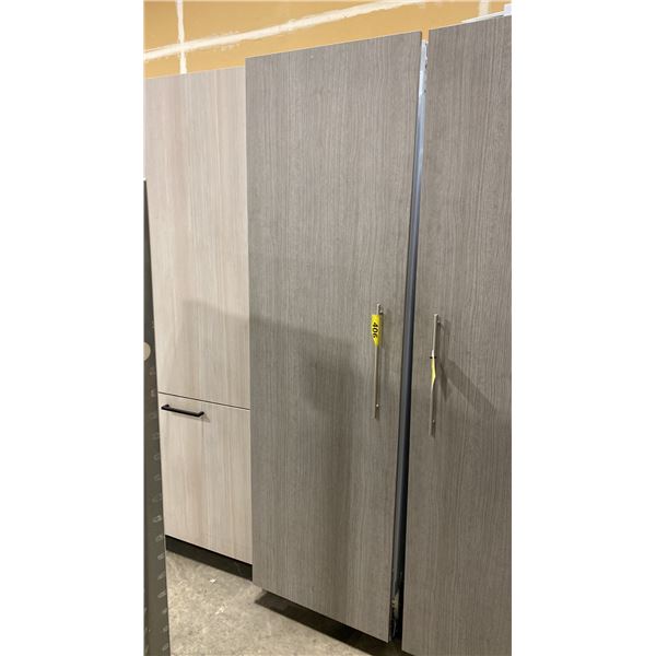MONOGRAM MODEL ZIF241NPNII. 24" WOOD PANEL FULLY INTEGRATED COLUMN FREEZER