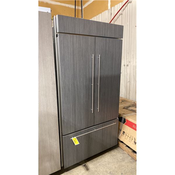 KITCHEN AID MODEL KBFN502EPA. 42" WOOD PANEL COUNTER DEPTH FRENCH DOOR BUILT-IN REFRIGERATOR