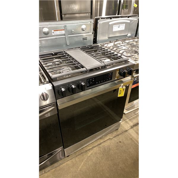 SAMSUNG MODEL NSG6DG8300SRAA. GAS SLIDE IN, FAN CONVECTION, 3 SERIES, AIR FRY TECHNOLOGY,
