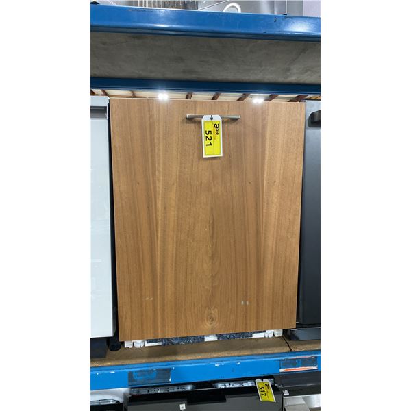 PORTER & CHARLES MODEL VE-DWVFI. FULLY INTEGRATED, PANEL-READY DISHWASHER WITH WOOD LOOK FRONT,