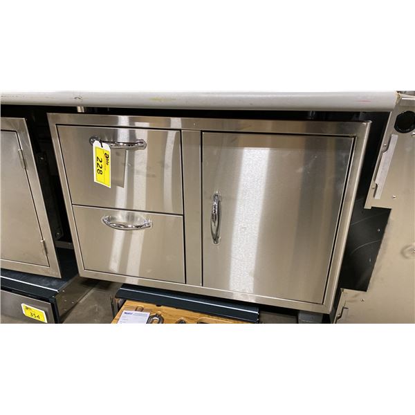 BLAZE GRILLS MODEL BLZ-DDC-R. STAINLESS STEEL 32" BUILT IN ACCESS DOOR AND DOUBLE DRAWER COMBO