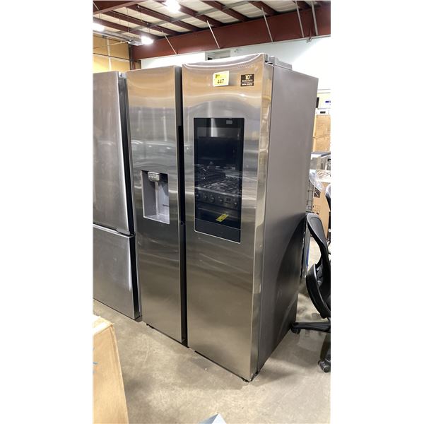 SAMSUNG MODEL RS22T5561SR/AC. 36" SIDE BY SIDE 21.5 CU FT COUNTER DEPTH REFRIGERATOR