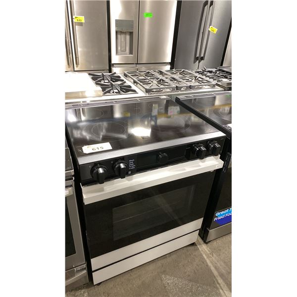 SAMSUNG MODEL NSE6DB850012AC. ELECTRIC SLIDE IN, TRUE CONVECTION, 5-SERIES, AIR