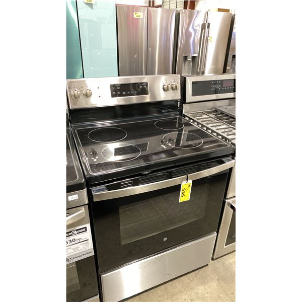 GE MODEL JCB630SVSS STAINLESS STEEL & BLACK GLASS TOP 4 BURNER STOVE