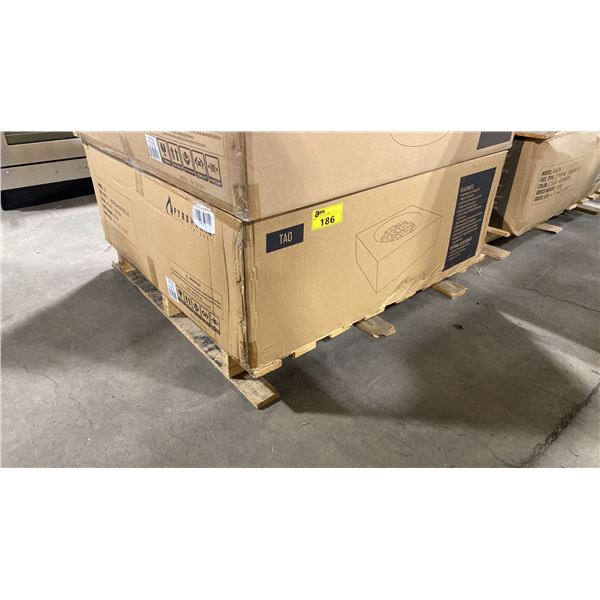 PYROMANIA MODEL TAO. SQUARE SLATE FINISH NATURAL GAS OUTDOOR FIRE TABLE *IN BOX*