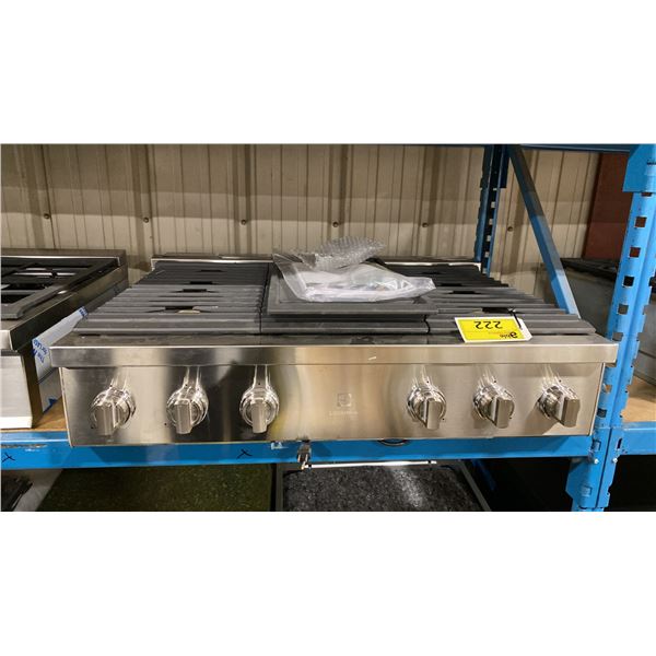 ELECTROLUX MODEL ECCG3672AS. 36" HIGH PERFORMANCE PROFESSIONAL GAS RANGE TOP WITH 6 FLEXIBLE DUAL