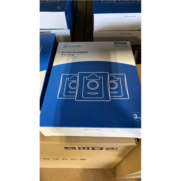 CASE AND 2 PACKS OF ECOVACS DEEBOT DUST BAGS