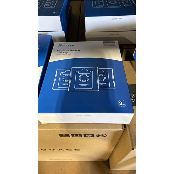 CASE AND 2 PACKS OF ECOVACS DEEBOT DUST BAGS
