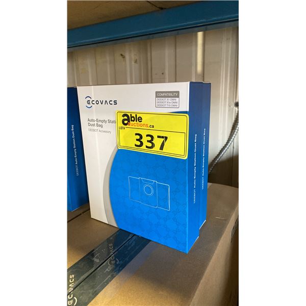 CASE AND 2 PACKS OF ECOVACS AUTO-EMPTY STATION DUST BAGS