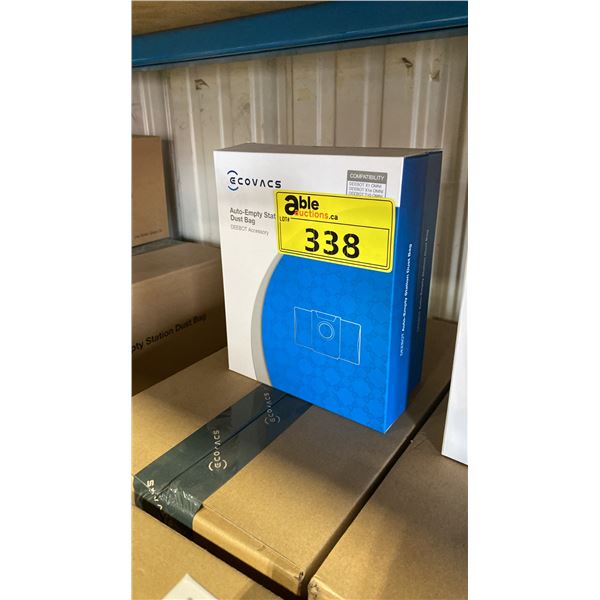 CASE AND 2 PACKS OF ECOVACS AUTO-EMPTY STATION DUST BAGS