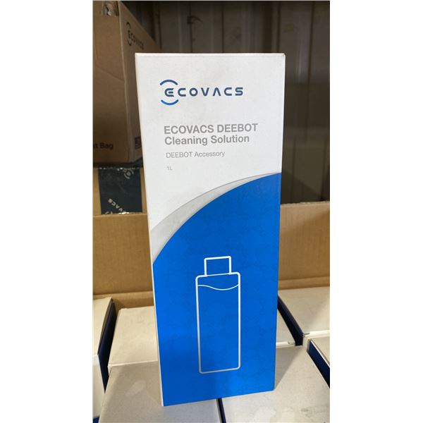 CASE OF 8- 1L BOTTLES OF ECOVACS DEEBOT CLEANING SOLUTION FOR OMNI X1 & X1 TURBO SERIES