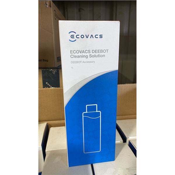 CASE OF 8- 1L BOTTLES OF ECOVACS DEEBOT CLEANING SOLUTION FOR OMNI X1 & X1 TURBO SERIES