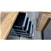 Image 6 : TRINITY 72" 8 DRAWER, 2 DOOR BLACK/STAINLESS STEEL MOBILE LOCKING WORKBENCH WITH NATURAL WOOD TOP