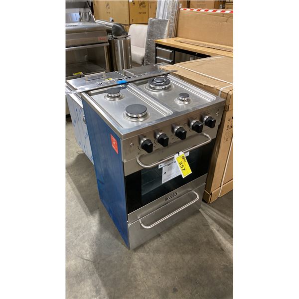 UNIQUE MODEL UPG-24VPC1 S/S. 24" PRESTIGE CONVECTION GAS RANGE *MISSING BURNER GRATES*
