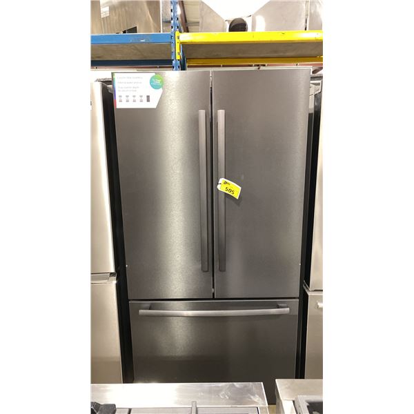 BOSCH MODEL B36CT80SNB. 36" 21 CU FT BLACK STAINLESS STEEL FRENCH DOOR REFRIGERATOR WITH INTERNAL
