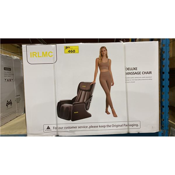 IRLMC DELUXE UPPER-BODY & LEG ICLASS BLACK / BROWN ELECTRIC MASSAGE CHAIR *IN BOX*