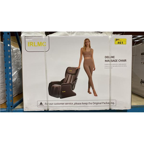 IRLMC DELUXE UPPER-BODY & LEG ICLASS BLACK / BROWN ELECTRIC MASSAGE CHAIR *IN BOX*