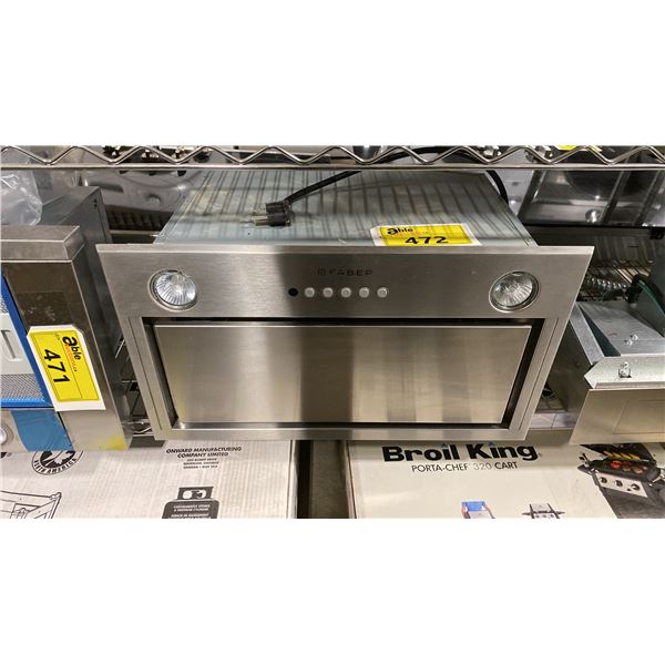 FALMEC MODEL FIDAN38B9SS-2. 39" 1000 CFM 4 SPEED PROFESSIONAL GRADE CABINET INSERT