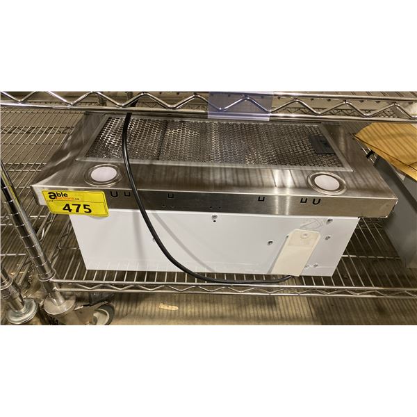 PORTER & CHARLES MODEL GLIDE24-1. STAINLESS STEEL BUILT IN RANGE HOOD