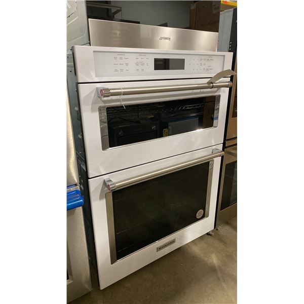 KITCHENAID MODEL KOEC530PWH 30" WHITE BUILT IN COMBINATION WALL OVEN