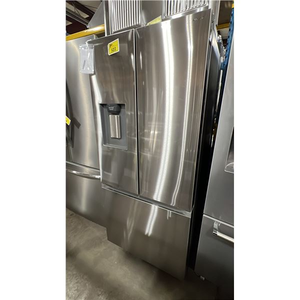 SAMSUNG MODEL RF22A4221SR. 30" 22.1 CU FT STAINLESS STEEL FRENCH DOOR REFRIGERATOR WITH EXTERNAL