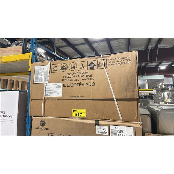GE APPLIANCES MODEL GFP1528PNDG UNDER MACHINE LAUNDRY PEDESTAL *IN BOX*
