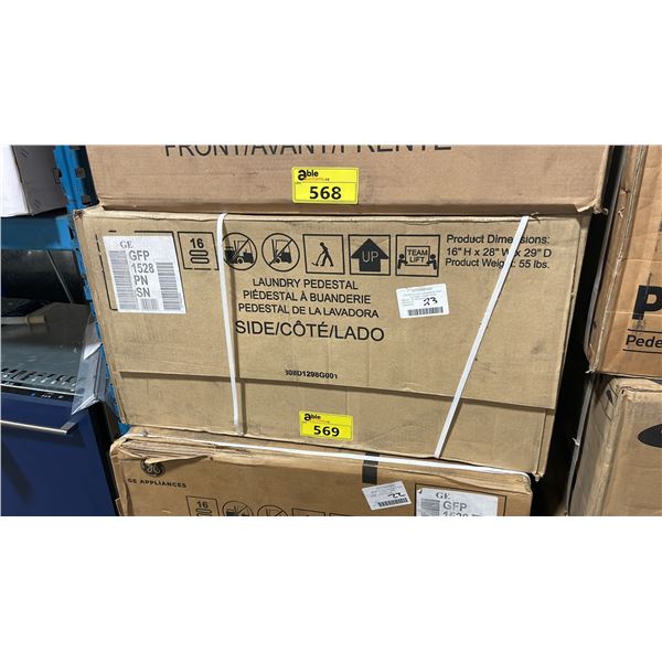 GE APPLIANCES MODEL GFP1528PNSN UNDER MACHINE LAUNDRY PEDESTAL *IN BOX*