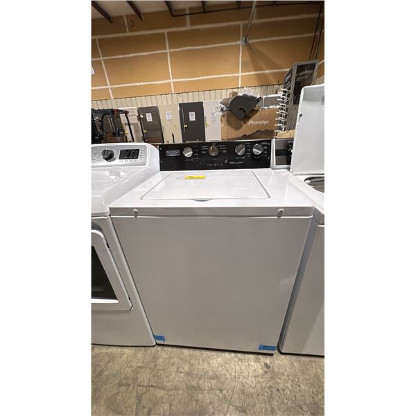 MAYTAG COMMERCIAL MODEL MVWP586GW. WHITE TOP LOAD WASHING MACHINE