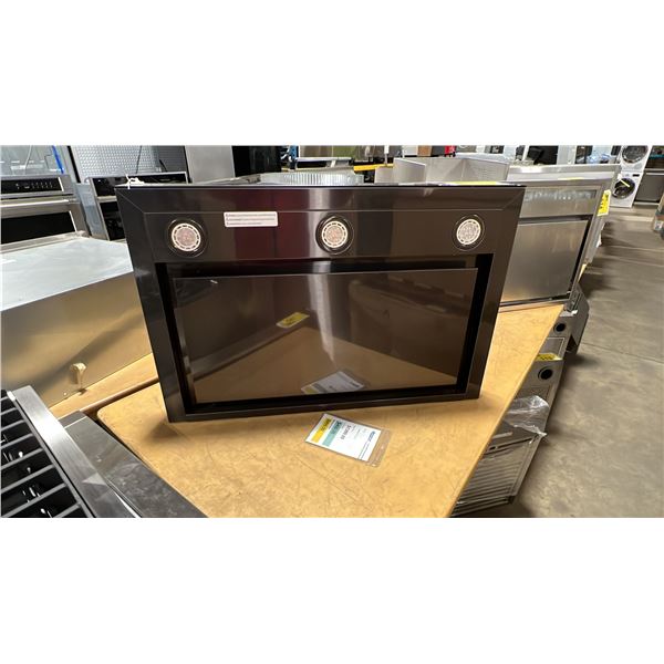 G.E APPLIANCES MODEL UVW9301BLTS. 30" BLACK STAINLESS STEEL WALL MOUNT HOOD