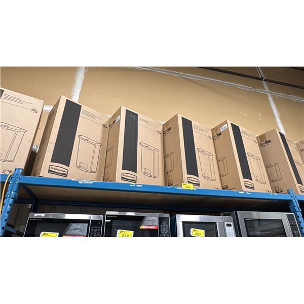 4 RUBBERMAID COMMERCIAL SLIMJIM 68L STEP-ON WASTE RECEPTACLES *IN BOX*