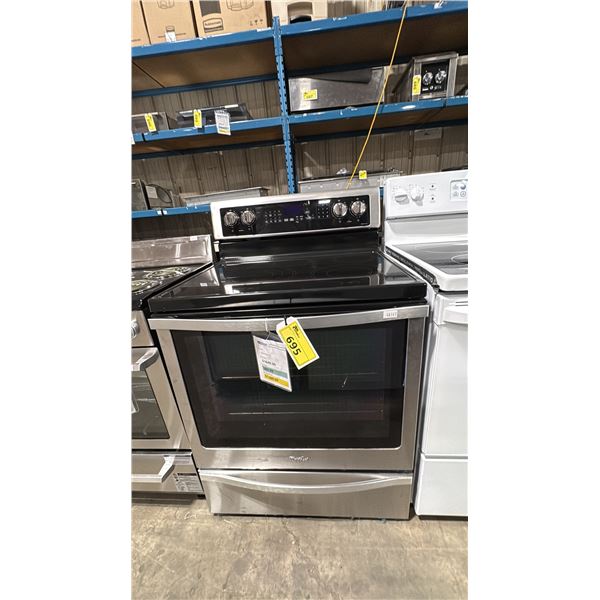 WHIRLPOOL MODEL YWFE745H0FS. STAINLESS STEEL/BLACK 30" FREESTANDING SMOOTHTOP ELECTRIC RANGE