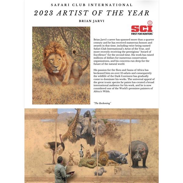 Canvas Prints - SCI Artist of the year 2023 - The Reckoning by Brian Jarvi (lion)