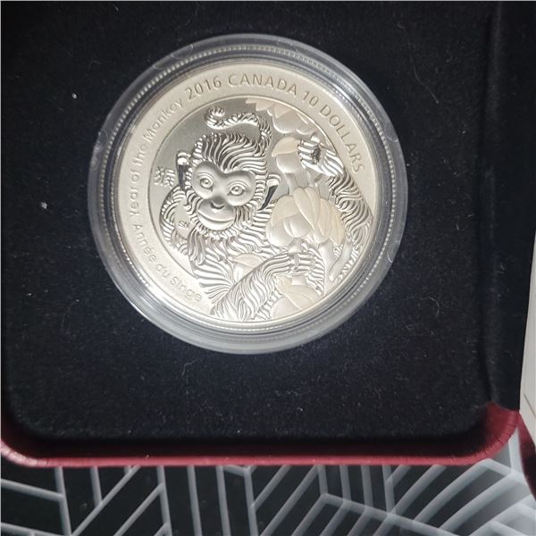 2016 RCM Year Of The Monkey $10 Fine Silver No GST