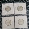 Image 1 : 4 Canadian Silver Quarters 1967