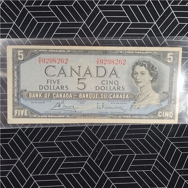 1954 $5 Canada Bank Note