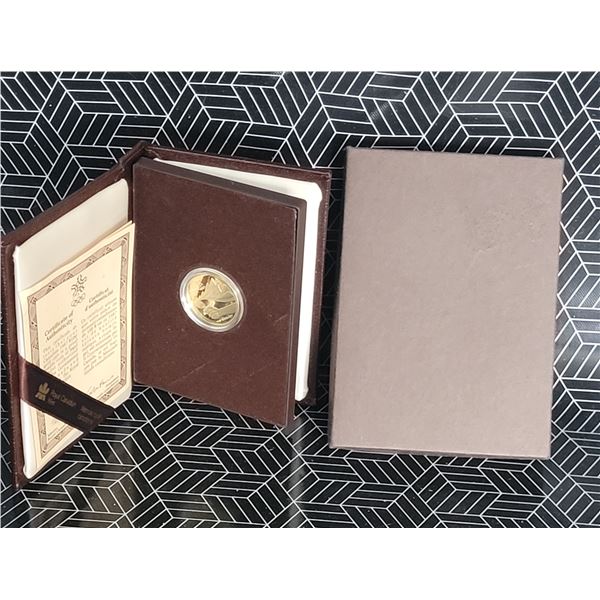 1987 RCM 1988 Calgary Olympics $100 Gold Coin 13.34g (58.33 Gold/41.67 Silver)