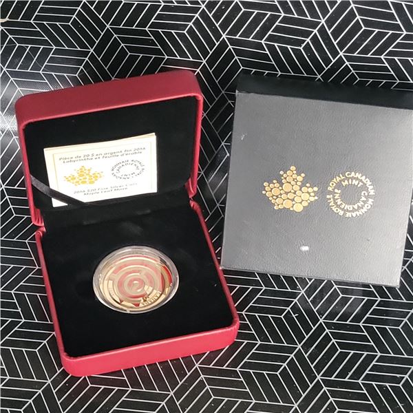 2016 RCM $20 Maple Leaf Maze Fine Silver No GST