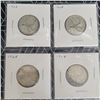 Image 1 : 4 Canadian Silver Quarters 1968