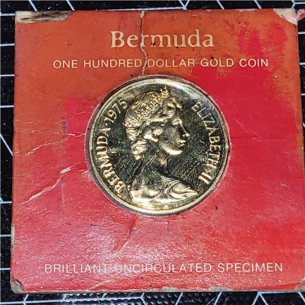 1975 $100 Bermuda Gold 7.03g 0.900 Gold