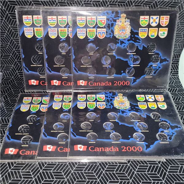 Lot of 6 200 Provincial Cardboard Quarter Holders