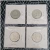Image 6 : 4 Canadian Silver Quarters 1967