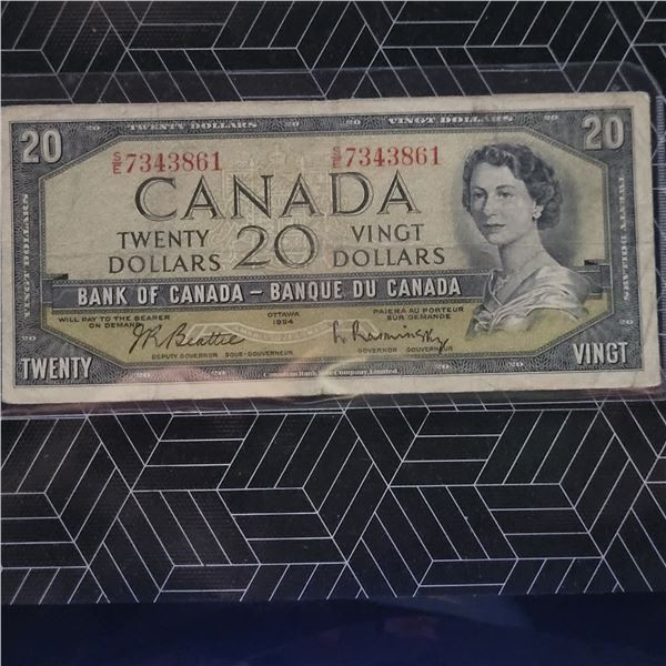 1954 $20 Canada Bank Note