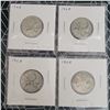 Image 1 : 4 Canadian Silver Quarters 1968