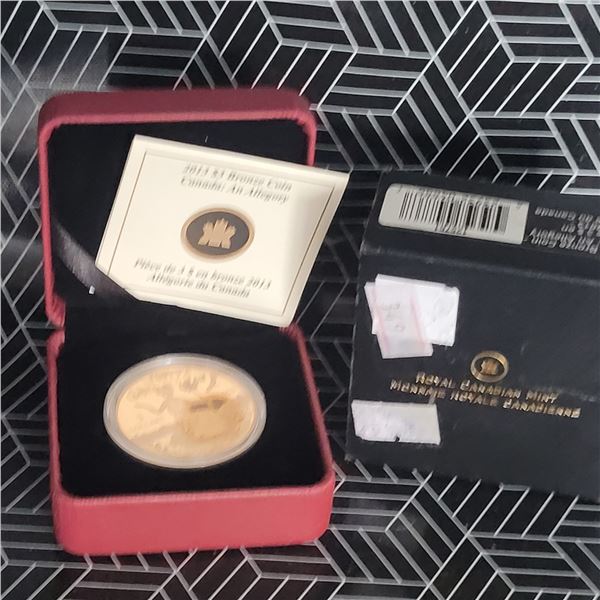 2013 RCM $3 An Allegory Bronze Coin ONLY 15,000 Minted
