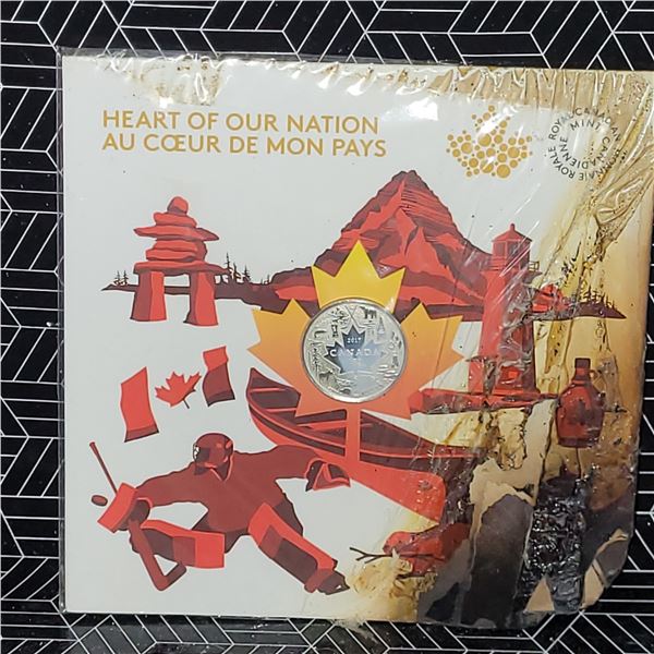 2017 Fine Silver $3 Heart of Our Nation 150th Anniversary 7.96g 0.999 Silver No GST