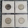 Image 1 : 4 Canadian Silver Quarters 1967