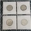 Image 1 : 4 Canadian Silver Quarters 1964