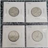 Image 1 : 4 Canadian Silver Quarters 1966