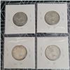Image 6 : 4 Canadian Silver Quarters 1964